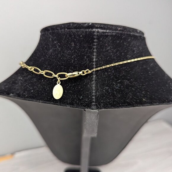 Michal Golan Signed Pastel Floral Crystal Multicolored Gem Cross Necklace - Picture 6 of 15